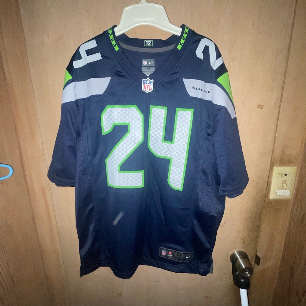 Nike Men's NFL Seattle Seahawks Marshawn Lynch #24 Jersey: Medium